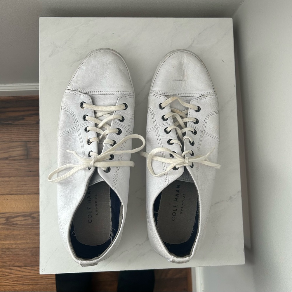 Cole Haan Men's White Leather Sneakers